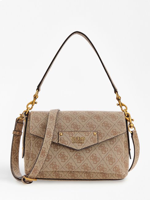 Guess Mini Sac Porté épaule Brenton Beige