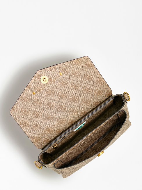 Guess Mini Sac Porté épaule Brenton Beige