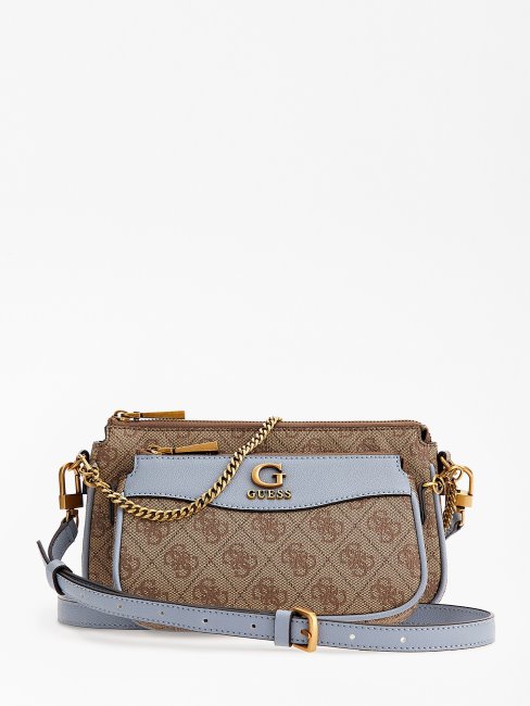 Guess Nell 4g Logo Mini Sac à Bandoulière Bleu Clair