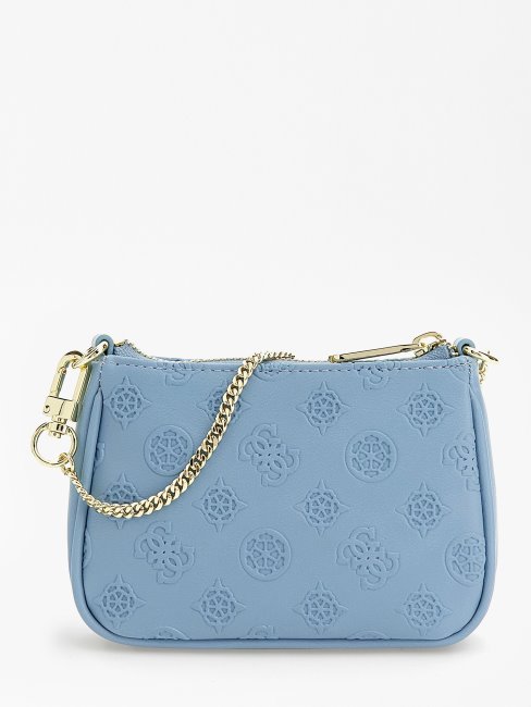 Mini Sac à Bandoulière Bleu Clair 4g Peony Logo Guess