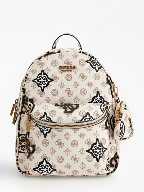 House Party 4g Pivoine Logo Sac à Dos Guess Crème