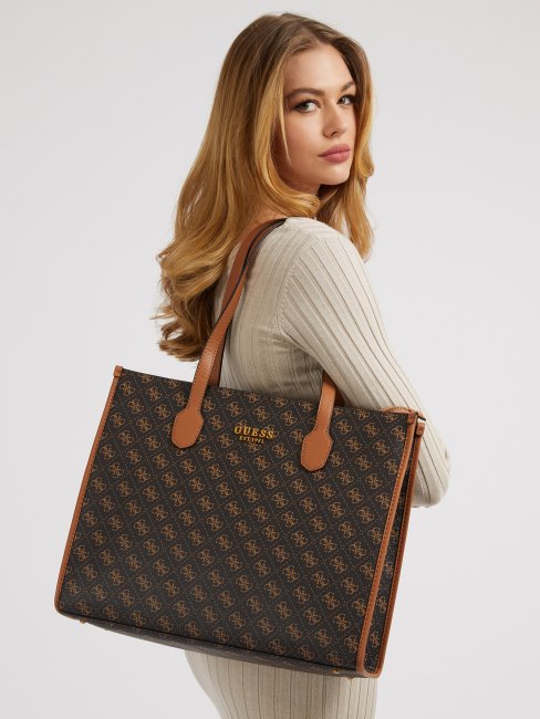 Sac Porté épaule Guess Silvana 4g Marron