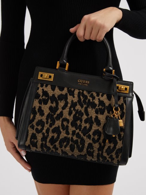 Sac à Main Noir Guess Katey Animalier