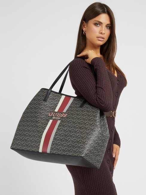 Guess Vikky G Cube Logo Shopper Gris Multi