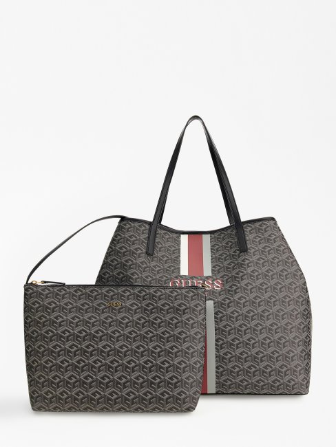 Guess Vikky G Cube Logo Shopper Gris Multi