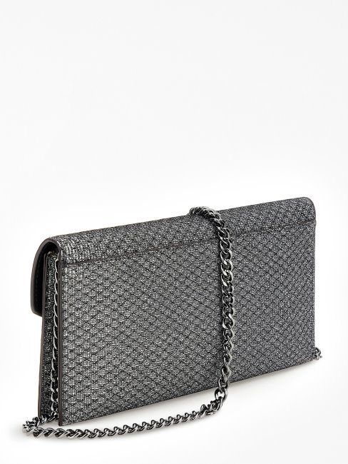 Pochette Guess Ever Lurex Argent