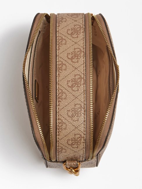 Mini Sac Bandoulière Guess Noelle 4g ​​​​logo Marron Nouvelle Tendance