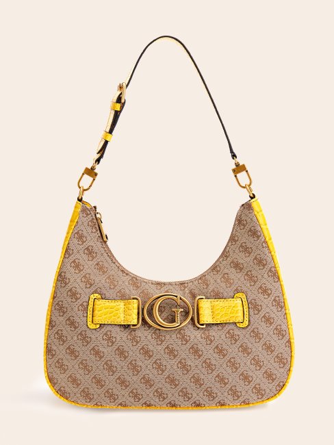 Sac Hobo Jaune Guess Aviana 4g Logo