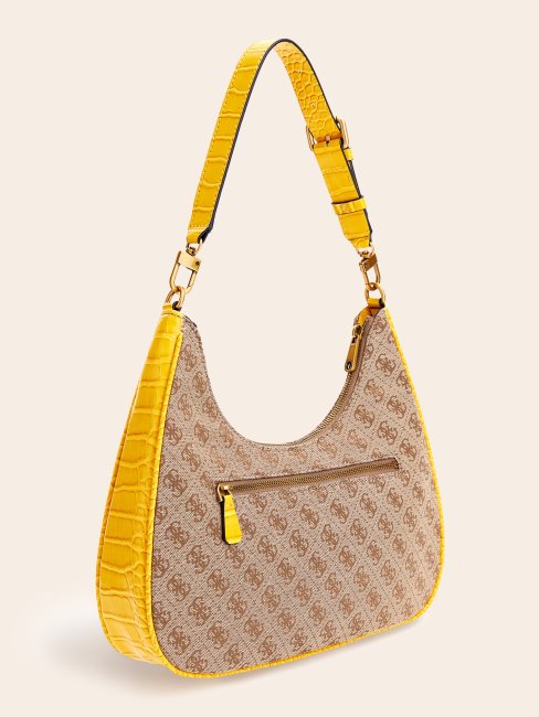Sac Hobo Jaune Guess Aviana 4g Logo