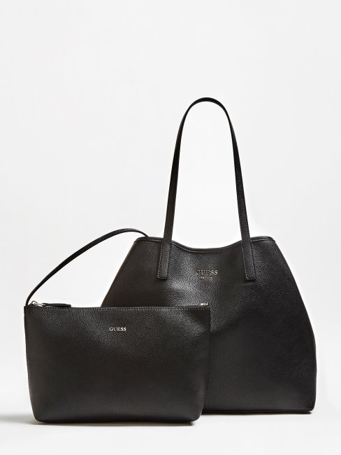 Grand Cabas Noir Guess Vikky Avec Pochette