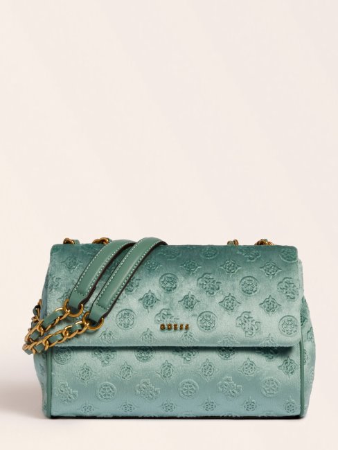 Sac Bandoulière Guess En Velours Kimi Bleu Clair