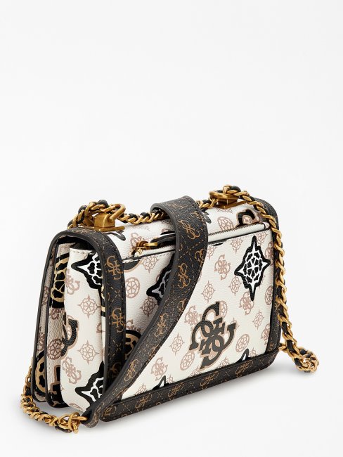 Abey 4g Peony Logo Mini Sac à Bandoulière Cream Guess