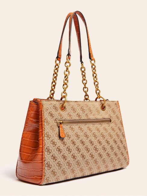 Sac Besace Logo Aviana 4g Marron Guess
