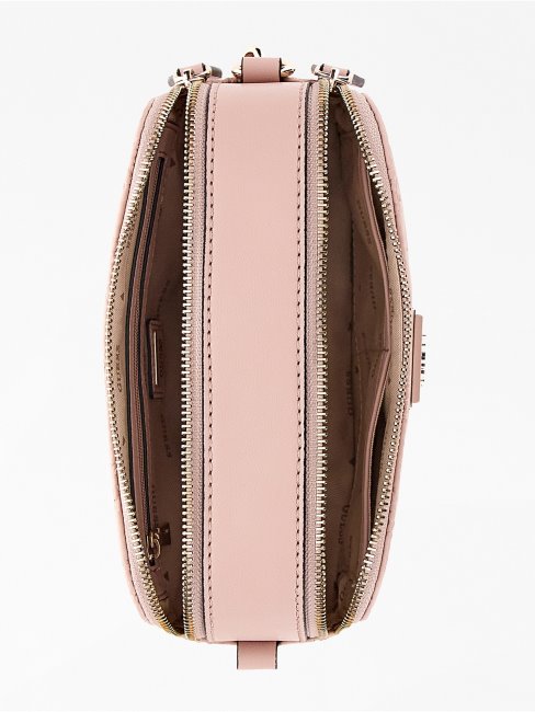 Guess Mini Sac à Bandoulière Noelle Rose à Logo Estampé