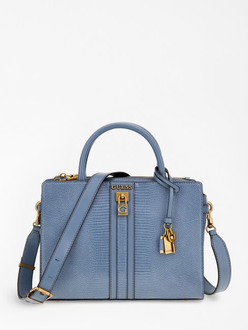 Sac à Main Guess Bleu Clair Imprimé Python Ginevra