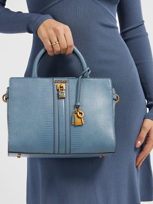 Sac à Main Guess Bleu Clair Imprimé Python Ginevra