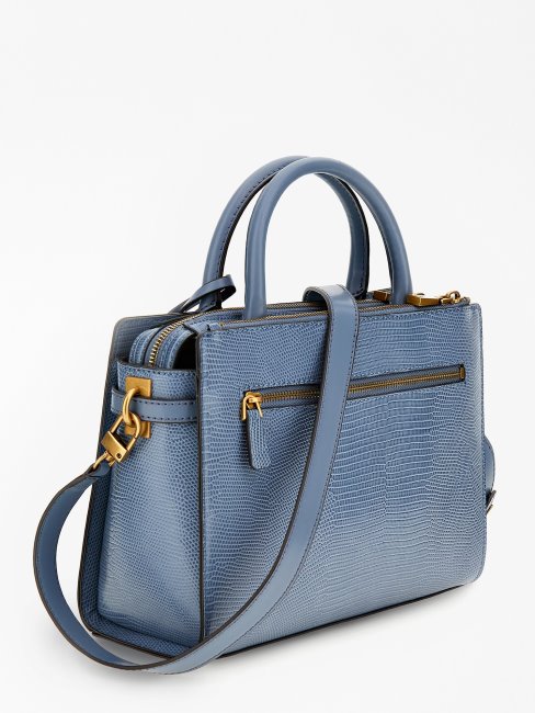 Sac à Main Guess Bleu Clair Imprimé Python Ginevra