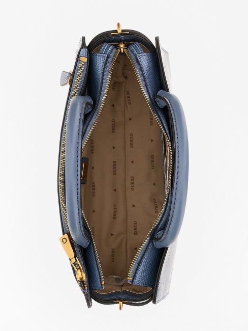 Sac à Main Guess Bleu Clair Imprimé Python Ginevra