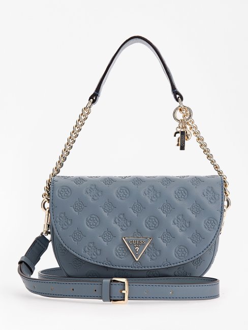 Mini Sac Guess La Femme Logo En Creux Bleu Clair