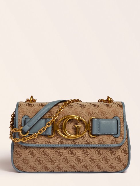 Sac Bandoulière Bleu Aileen 4g Logo Guess