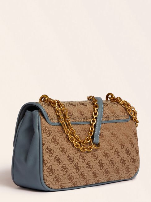 Sac Bandoulière Bleu Aileen 4g Logo Guess
