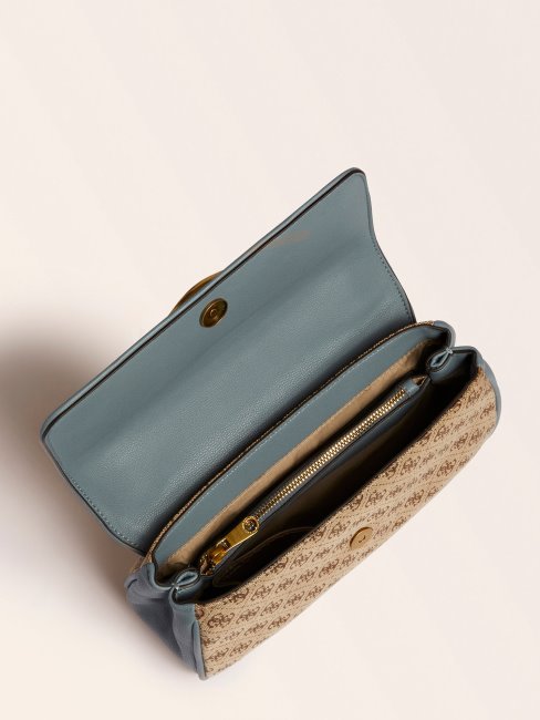 Sac Bandoulière Bleu Aileen 4g Logo Guess