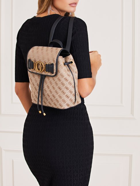 Sac à Dos Aviana 4g Logo Guess Multi Beige