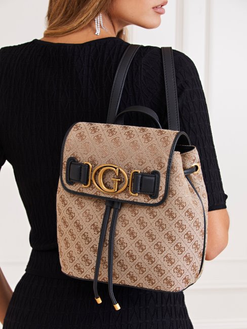 Sac à Dos Aviana 4g Logo Guess Multi Beige