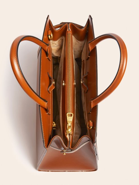 Guess Sac à Main Cristina En Cuir Véritable Gris