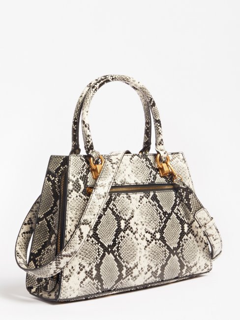 Sac à Main Katey Imprimé Python Guess Noir