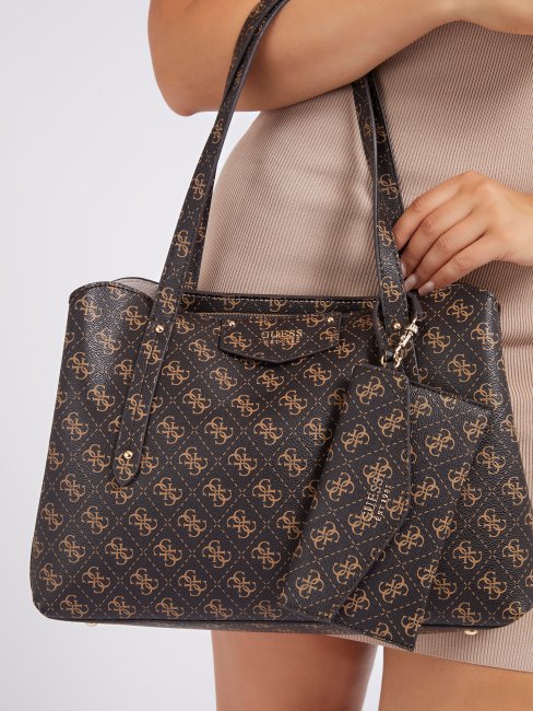 Sac Porté épaule Guess Brenton Eco Marron