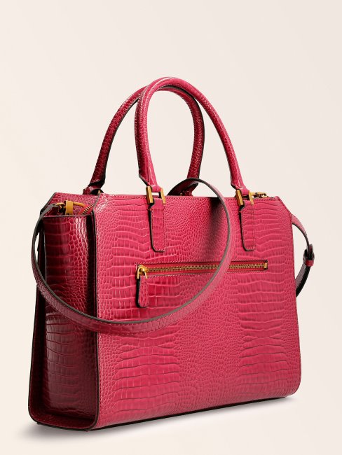 Sac à Main Imprimé Croco Raphie Violet Guess