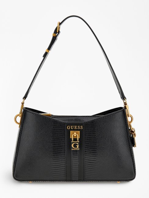 Sac Porté épaule Imprimé Python Ginevra Guess Noir