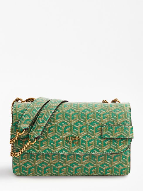 Mini Sac à Bandoulière Matelassé Guess Atene Vert