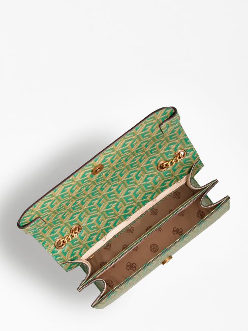 Mini Sac à Bandoulière Matelassé Guess Atene Vert