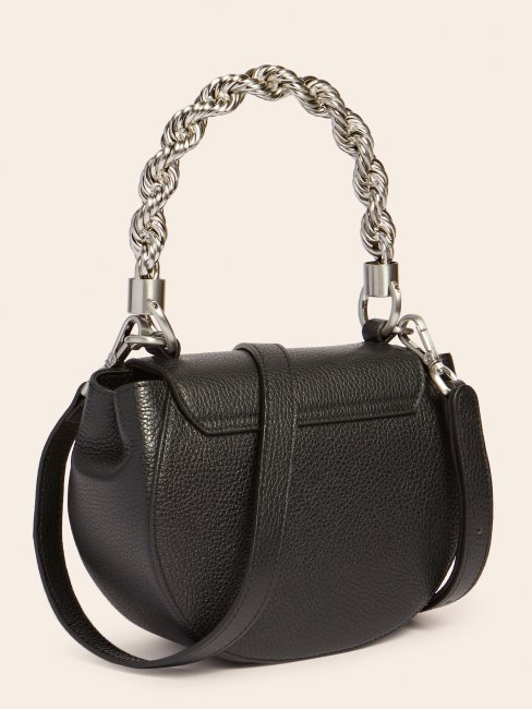 Aida Mini Sac à Main En Cuir Véritable Guess Noir