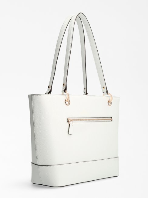 Guess Noelle Logo Charm Shopper Blanc