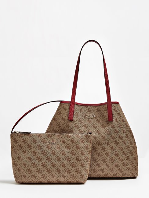 Vikky 4g Logo Maxi Shopper Marron Guess