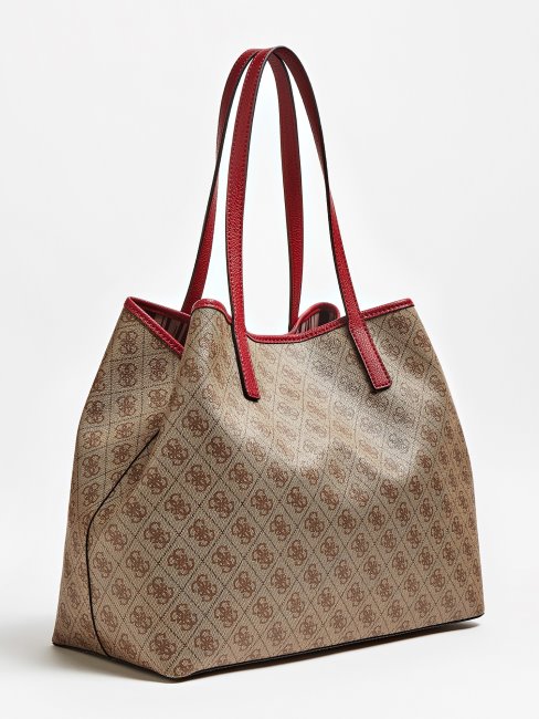 Vikky 4g Logo Maxi Shopper Marron Guess
