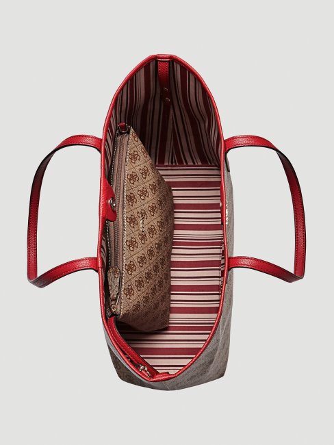 Vikky 4g Logo Maxi Shopper Marron Guess