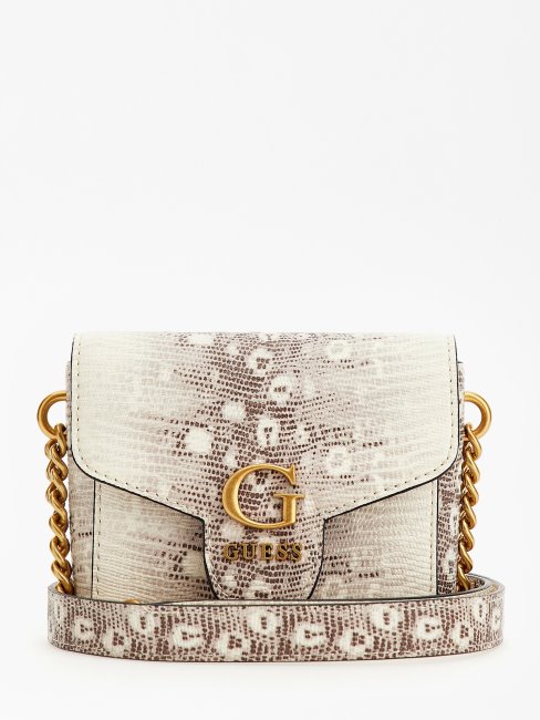 Mini Sac à Bandoulière Gris Imprimé Python Shenny Guess