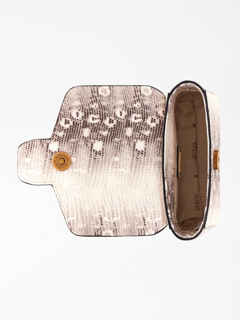 Mini Sac à Bandoulière Gris Imprimé Python Shenny Guess