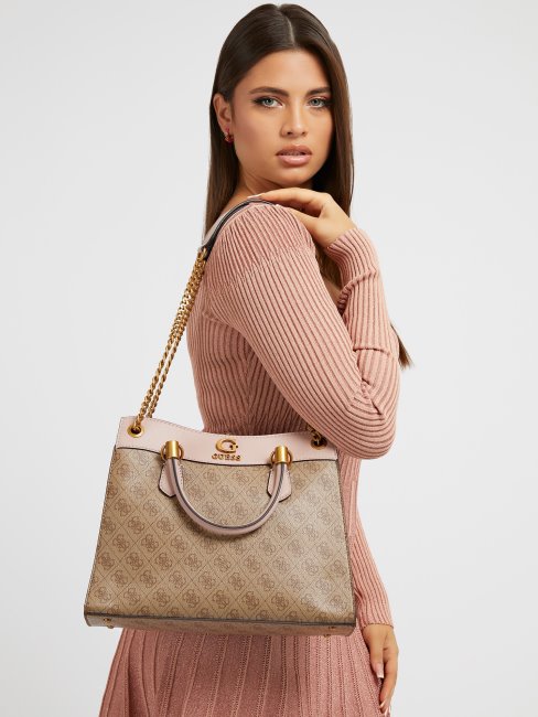 Sac Bandoulière Logo Nell 4g Rose Guess