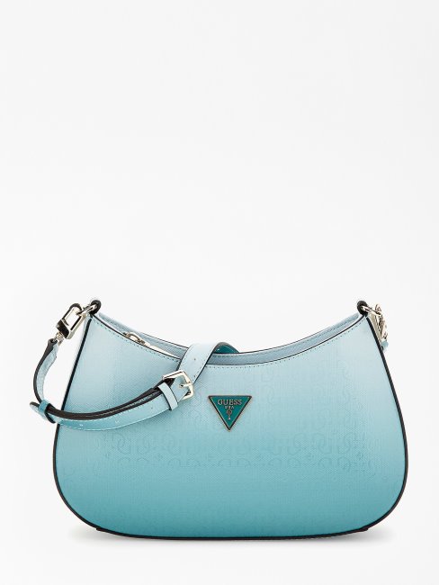 Guess Sac Porté épaule Logo Alexie 4g Bleu Clair