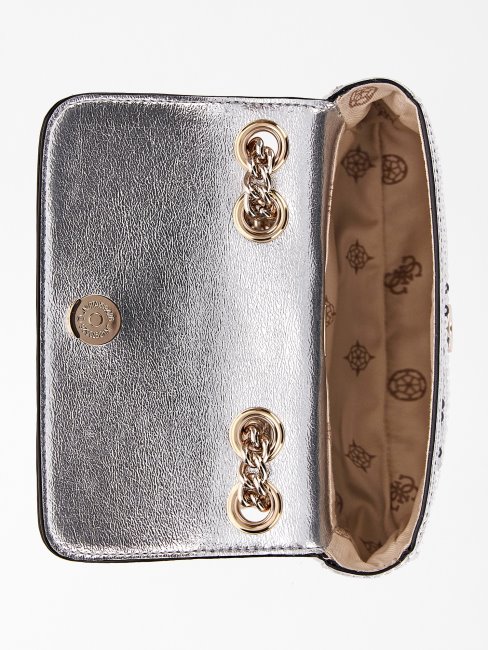 Mini Sac à Bandoulière à Sequins Argentés Spark