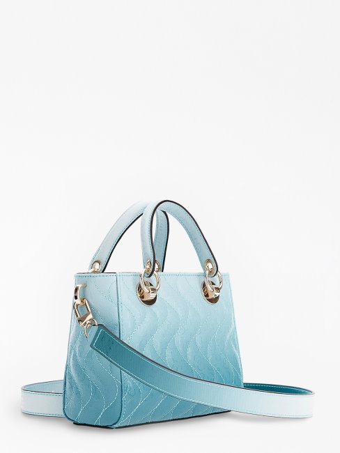 Mini Sac à Main Bleu Clair Logo Sasky 4g Guess