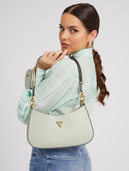 Alexie Saffiano Hobo Devine Vert