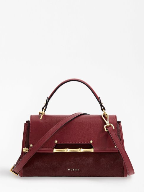 Sac à Main Alia Rouge En Véritable Cuir Guess