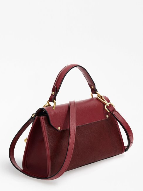 Sac à Main Alia Rouge En Véritable Cuir Guess
