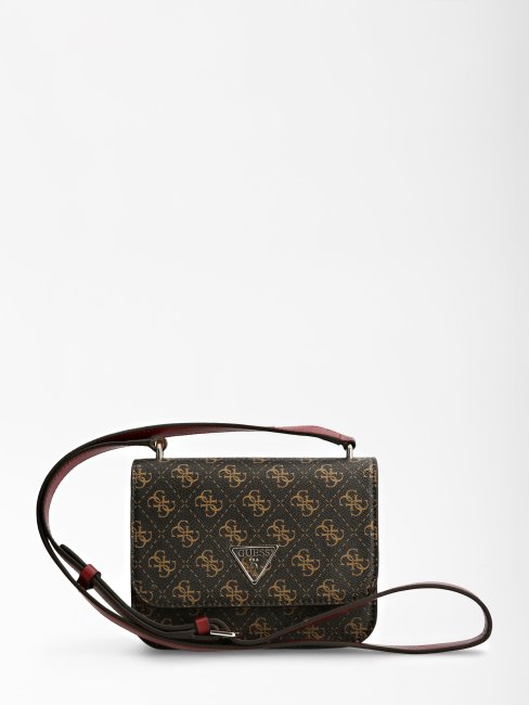 Noelle 4g ​​​​logo Mini Sac à Bandoulière Guess Marron